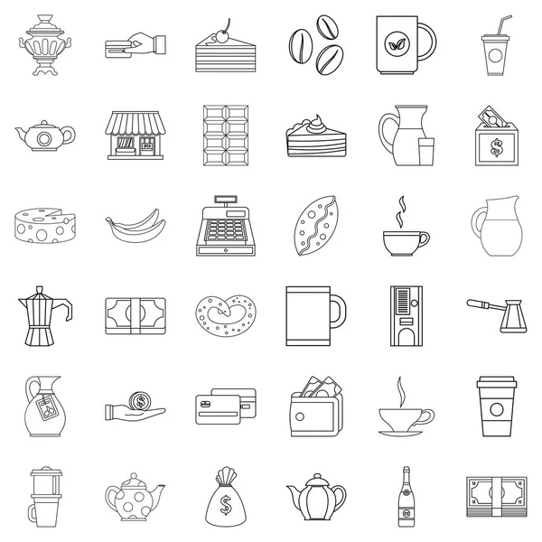 Fasulye Icons set, anahat stili