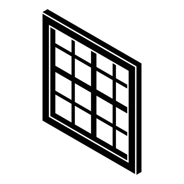Ícone de estrutura de janela de treliça, estilo preto simples — Vetor de Stock
