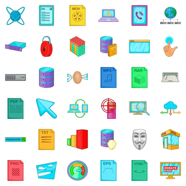 HTML Icons set, karikatür tarzı