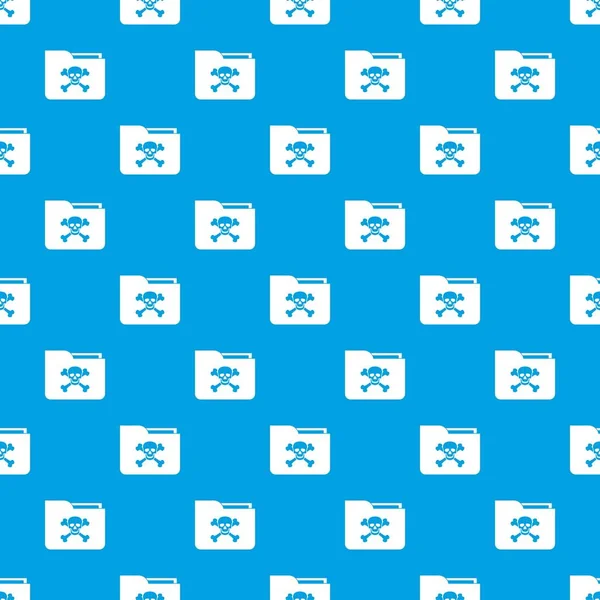 Dosya klasörü bir kafatası desen kesintisiz mavi