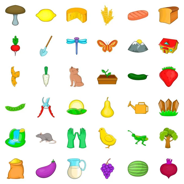 Bölge Icons set, karikatür tarzı