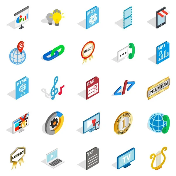 Hi-Fi sistem simgeler kümesi, izometrik stili