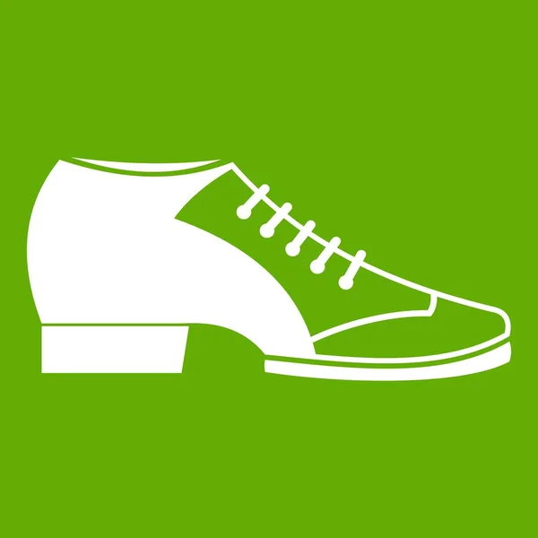 Зеленая икона обуви танго — стоковый вектор