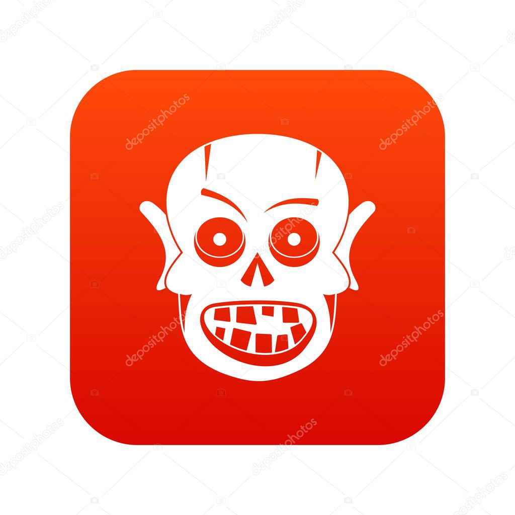 Living dead icon digital red