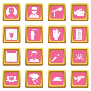 Fobi simgeleri simgeleri pembe