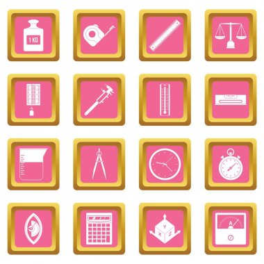 Ölçü hassas simgeler pembe