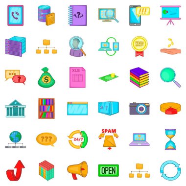 Bağlantı Icons set, karikatür tarzı