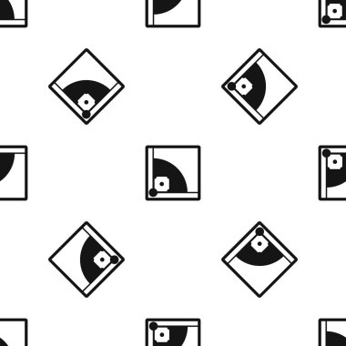 Beyzbol alan desen sorunsuz siyah