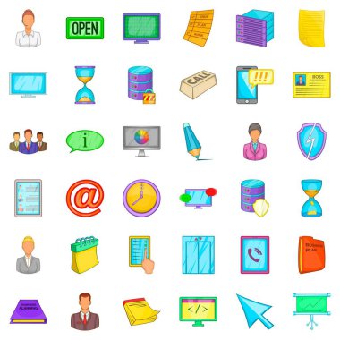 Atölye Icons set, karikatür tarzı