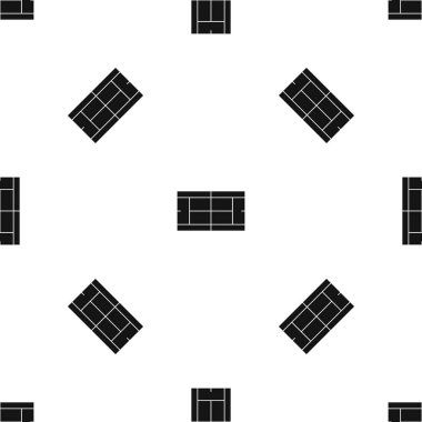 Tenis Kortu desen sorunsuz siyah