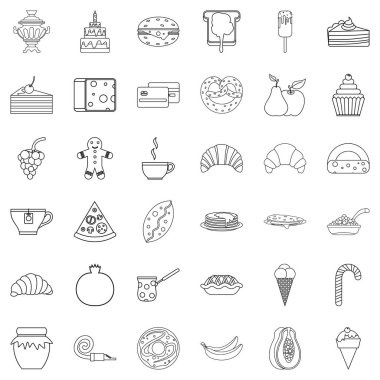 Şekerleme Icons set, anahat stili