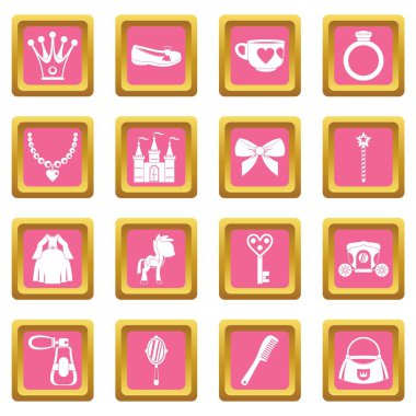 Bebek Prenses pembe simgeler öğeleri