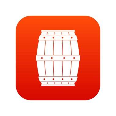 Ahşap varil simgesi dijital kırmızı