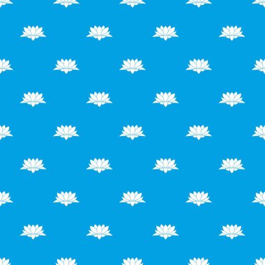 Lotus çiçek deseni kesintisiz mavi