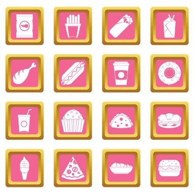 Fast food simgeler pembe