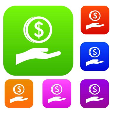 El ve Doları sikke koleksiyonu ayarla