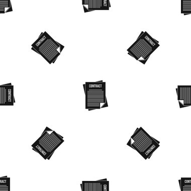 Sözleşme desen sorunsuz siyah