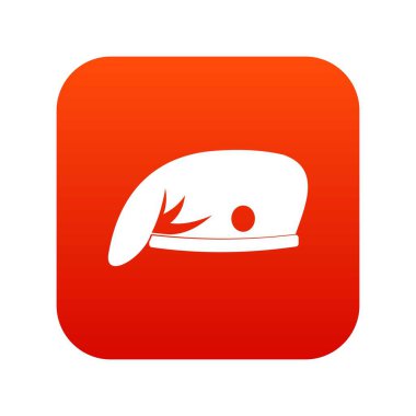 Askeri kap simgesi dijital kırmızı