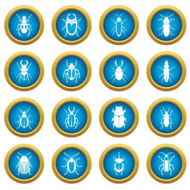 Hata simgeleri mavi daire seti