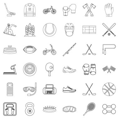 Ağırlık Icons set, anahat stili