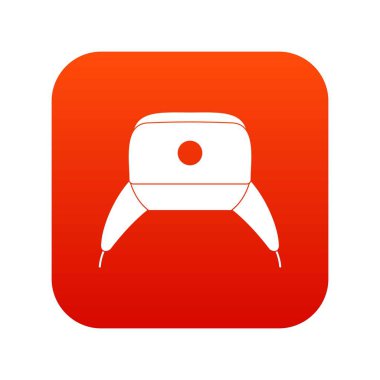 Be şapka simgesi dijital kırmızı