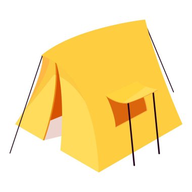 Küçük çadır simgesi, izometrik 3d stili