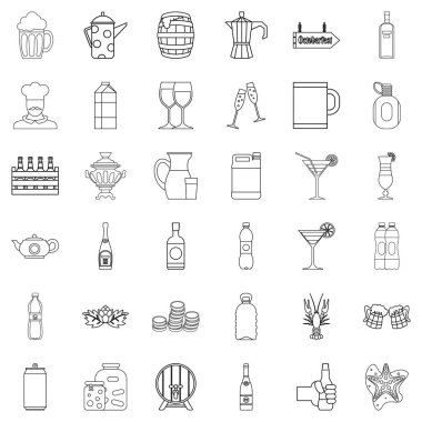 Sandık Icons set, anahat stili