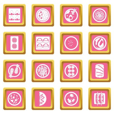 Japonya gıda simgeler pembe