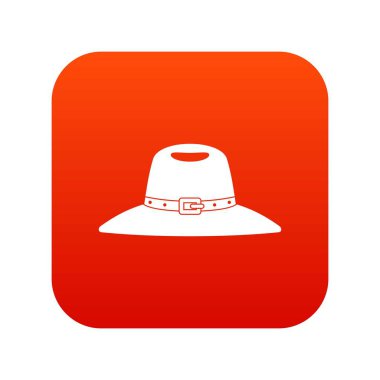 Şapka simgesi dijital kırmızı