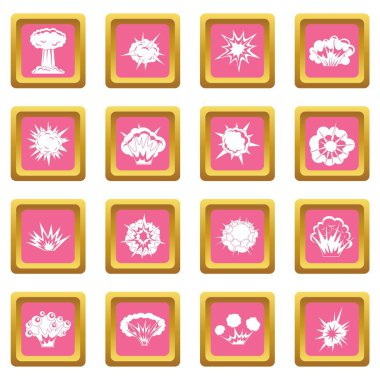 Patlama simgeler pembe