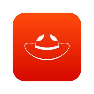 Deniz şapka simgesi dijital kırmızı