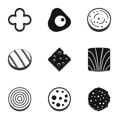 Eko dilim ürün simge seti, basit tarzı