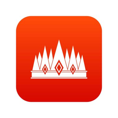 Taç simgesi dijital kırmızı