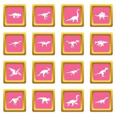 Dinozor simgeler pembe