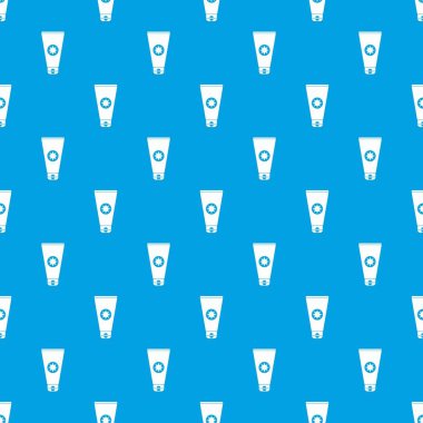 Güneşlenme ile krem tüp desen kesintisiz mavi