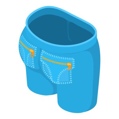 Kısa kot simgesi, izometrik 3d stili