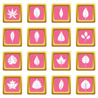 Simgeler pembe bitki yaprakları