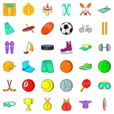 Sağlık Icons set, karikatür tarzı