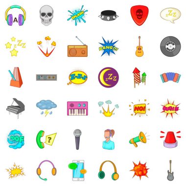 Ses Icons set, karikatür tarzı