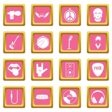 Rock müzik simgeleri pembe