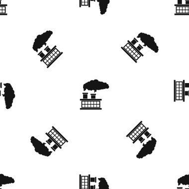 Bitki boru duman desen sorunsuz siyah