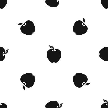 Apple desen sorunsuz siyah