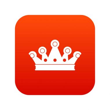 Royal crown simgesi dijital kırmızı
