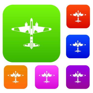 Askeri savaş uçağı koleksiyonu ayarla