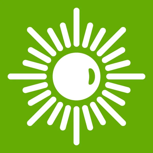 Zelená ikona slunce — Stockový vektor