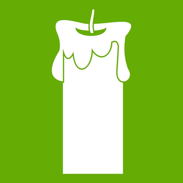 Grande icône de bougie verte — Image vectorielle