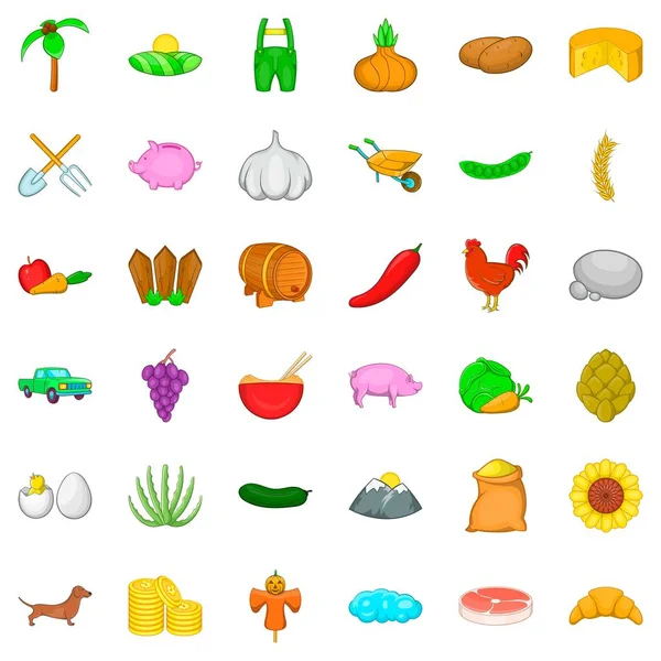 Bitki Icons set, karikatür tarzı