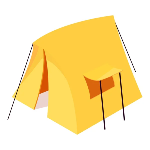 Иконка палатки, изометрический 3d стиль — стоковый вектор