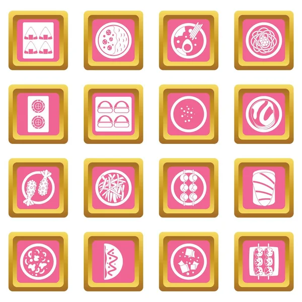 Japonya gıda simgeler pembe