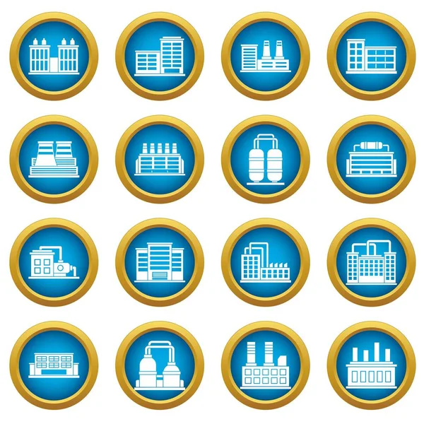 Simgeleri mavi daire kümesini oluşturmanın sanayi